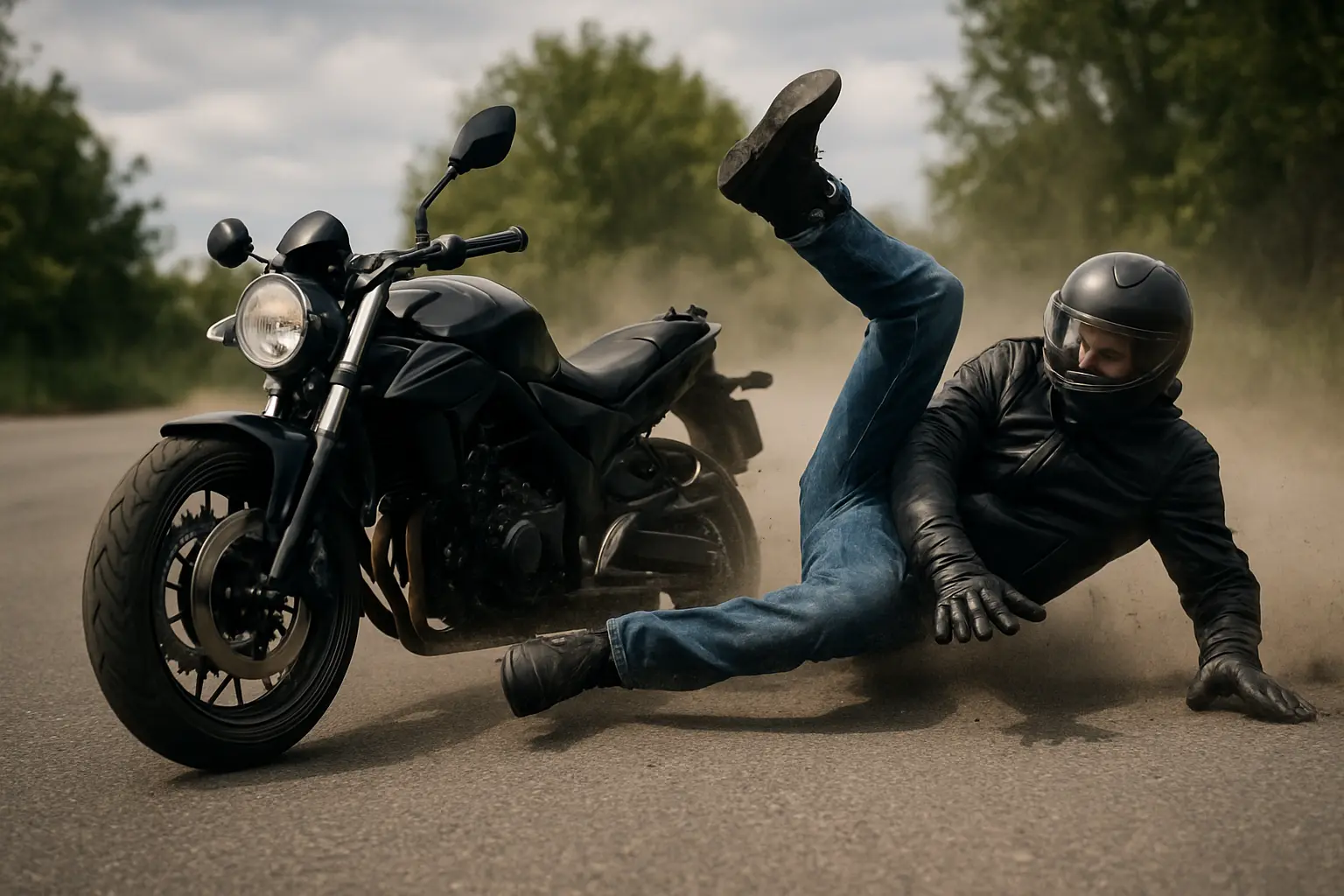 Caída en moto